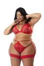 Lingerie Plus Size Com Cinta Liga Perneira Sensual Fio Dental Sexy Lingerie Plus Size Com Cinta Liga Perneira Sensual Fio Dental Sexy