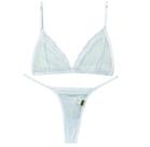 LINGERIE SENSUALLE - Conjunto Nem A Pau com Transparência de Sutiã e Calcinha Fio Dental Tamanho Único