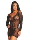 Lingerie Sex Mini Vestido Com Manga Arrastão Lingerie Sex Mini Vestido Com Manga Arrastão