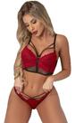 Lingerie Sexy Com Bojo Cropped strappy Calcinha Fio Deluxe