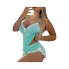 Lingerie Sexy Feminina Em Renda, Corset Sem Mangas Com Decote Em V E Suspensórios, Disponível Em