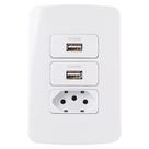 Linha B3 Conj 42 Dupla Tomada Usb 1A + Tomada 10A 250V