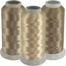 Linha Bordar 100% Poliester 120g Cone 4000m Cor Bege Caqui
