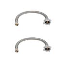 Linha de alimentação para vaso sanitário PLUMBINGMASTER 30 cm em aço trançado, 2 peças Linha de alimentação para vaso sanitário PLUMBINGMASTER 30 cm em aço trançado, 2 peças