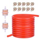 Linha de combustível YS-TM 3/16 polegadas vermelha de 10 m com 2 filtros de combustível e 10 braçadeiras