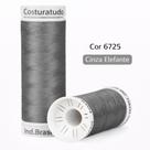 Linha de Costura Máquina e Manual Costuratex UND c/100m TEX 25 100% Poliéster - Varias Cores Cor:Cinza Elefante 6725 Linha de Costura Máquina e Manual Costuratex UND c/100m TEX 25 100% Poliéster - Varias Cores Cor:Cinza Elefante 6725