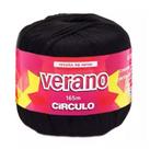 Linha de Crochê Verano Cor 610 - Preto - 50g Linha de Crochê Verano Cor 610 - Preto - 50g