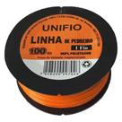 Linha de Pedreiro Lisa Fio 0,80mm Rolo 100m Laranja - UNIFIO Linha de Pedreiro Lisa Fio 0,80mm Rolo 100m Laranja - UNIFIO