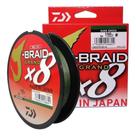 Linha de Pesca Multifilamento Daiwa J-Braid X8 Verde Musgo - 40lbs - 0.32mm - 135m