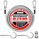 Linha de roupas VIVBOO 12m Outdoors Silver PVC Coating