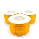 Linha Fio Cetim Laranja 2mm Cordão Rabo de Rato 2 Rolos 45m 220g