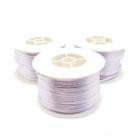 Linha Fio Cetim Lilás 2mm Cordão Rabo de Rato 3 Rolos 45m 330g