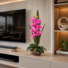 Linha Orquídea Luxo Realista Decoração Moderna Sofisticada Resistente Flor Artificial Escritorio