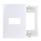 Linha Sleek Conj Placa 4x2 p/ 1 Módulo Horizontal - MarGirius Linha Sleek Conj Placa 4x2 p/ 1 Módulo Horizontal - MarGirius