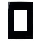 Linha Sleek Ebony Placa 4x2 p/ 3 Módulos Horizontais Linha Sleek Ebony Placa 4x2 p/ 3 Módulos Horizontais