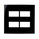 Linha Sleek Ebony Placa 4x4 P/ 4 Módulos Horizontais
