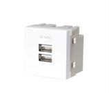 Linha Sleek Módulo Tomada Dupla Carregador USB 2A