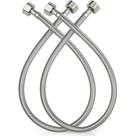 Linhas de alimentação para torneira Midanya 152 cm em aço inoxidável, kit com 2 unidades Linhas de alimentação para torneira Midanya 152 cm em aço inoxidável, kit com 2 unidades
