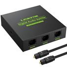 Link divisor de áudio óptico digital para 1x3 com cabo