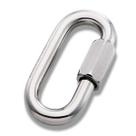 Link Mosquetão Oval Trava 10mm Inox Link Mosquetão Oval Trava 10mm Inox
