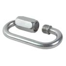 Link Oval Mosquetão Rosqueável 12 Mm Em Aço Inox Para Cabos