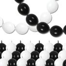 Linking Balloons Govpy preto e branco, 10 polegadas, 100 unidades de látex