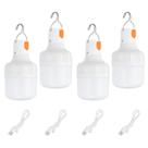 Linterna de Camping Recargable LED PATIKIL 60W Paquete de 4 Unidades Blanca