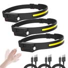 Linterna frontal recargable Pristar LED 350 lúmenes, 5 modos, sensor de movimiento