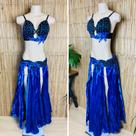 Liquidação Dança do Ventre Traje Bordado Completo - G e GG-Pronta Entrega - TPCL-612