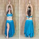 Liquidação Dança do Ventre Traje Bordado Completo GG 46 - Pronta Entrega - TPCL-408