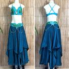 Liquidação Dança do Ventre Traje Bordado Completo Pronta Entrega M (42) -TPCL-712
