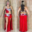 Liquidação Dança do Ventre Traje Bordado Completo - Pronta Entrega - TPCL-445