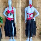 Liquidação Dança do Ventre Traje Bordado Completo- Pronta Entrega - TPCL-516