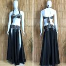 Liquidação Dança do Ventre Traje Bordado Completo Pronta Entrega - TPCL-649
