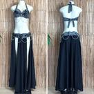 Liquidação Dança do Ventre Traje Bordado Completo - Pronta Entrega - TPCL-740
