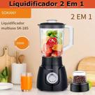 Liquidificador 2 em 1 Sucos 1,6 Litros Vitaminas Cozinha Eletrodomésticos Casa Antiderrapante Liquidificador 2 em 1 Sucos 1,6 Litros Vitaminas Cozinha Eletrodomésticos Casa Antiderrapante