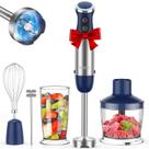 Liquidificador de imersão manual KOIOS 5 em 1 1000W 12 velocidades azul