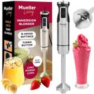 Liquidificador de imersão Mueller Ultra-Stick em aço inoxidável de 9 velocidades