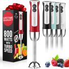 Liquidificador de Imersão Zulay Kitchen 800W com Modo Turbo - Vermelho