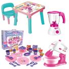 Liquidificador Infantil + Batedeira Mesa Unicórnio e Jantar