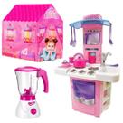 Liquidificador Infantil Funcional Big Cozinha e Barraca Rosa