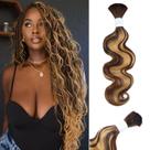 Liquido de cabelo com trança humana Body Wave Curly 4/27 100g