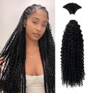 Liquido de cabelo Human Braiding 100g, preto natural, encaracolado, de 24 polegadas