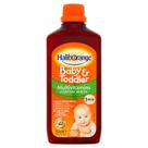 Líquido multivitamínico Haliborange com sabor de laranja totalmente natural