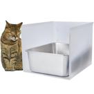 Litter Box Shield JIMEIQI High Sided Cat à prova d'água 17x34x34cm