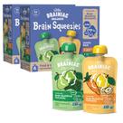 Little Brainiac - Pacote com 12 Sachês de Lanche Orgânico para Bebês (3,5oz) - Com Ômega-3, DHA/EPA e Colina