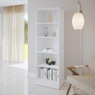 Livreiro Chokito 5 Prateleiras Branco - Casa Giulia