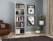 Livreiro Estante Organizadora Escritorio 4 Prateleiras 180 Cm Evidencia - Branco Livreiro Estante Organizadora Escritorio 4 Prateleiras 180 Cm Evidencia - Branco