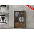 Livreiro Multiuso 2 Prateleiras Castani Faroé Casa Moderna