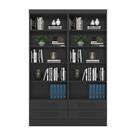 Livreiro Multiuso com 2 Gavetas Preto Fosco Kit com 2 Livreiro Multiuso com 2 Gavetas Preto Fosco Kit com 2